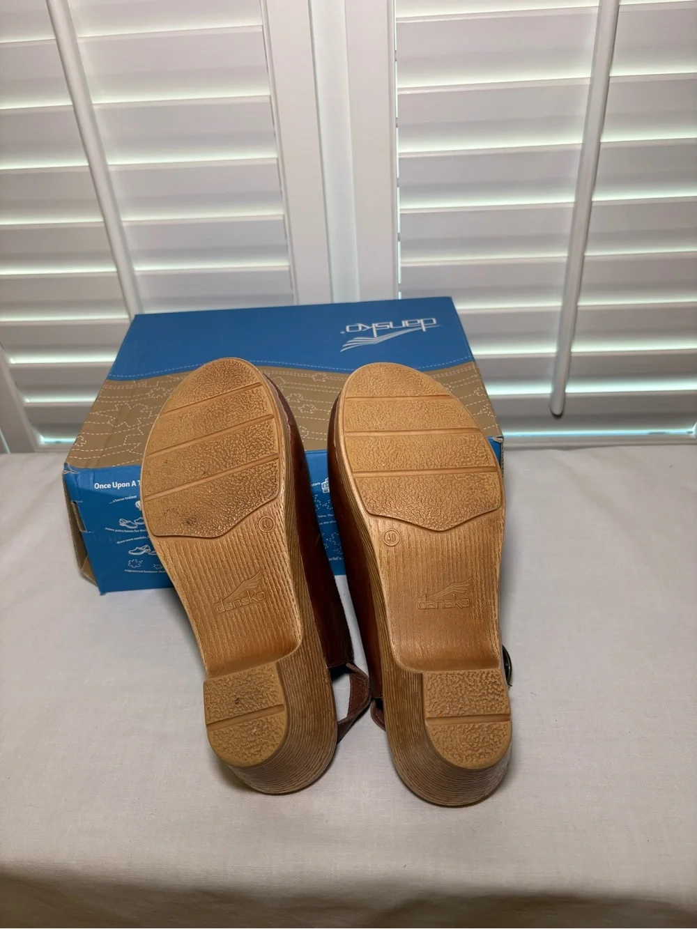 Dansko Madison Brandy Leather Slingback Clogs with Buckle_6